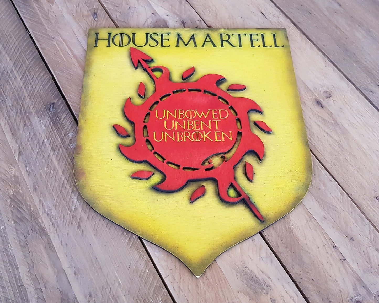 Martell House, sigil of Game of Thrones. Wood Sign.
