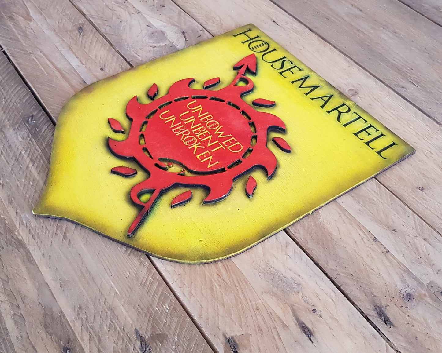 Martell House, sigil of Game of Thrones. Wood Sign.