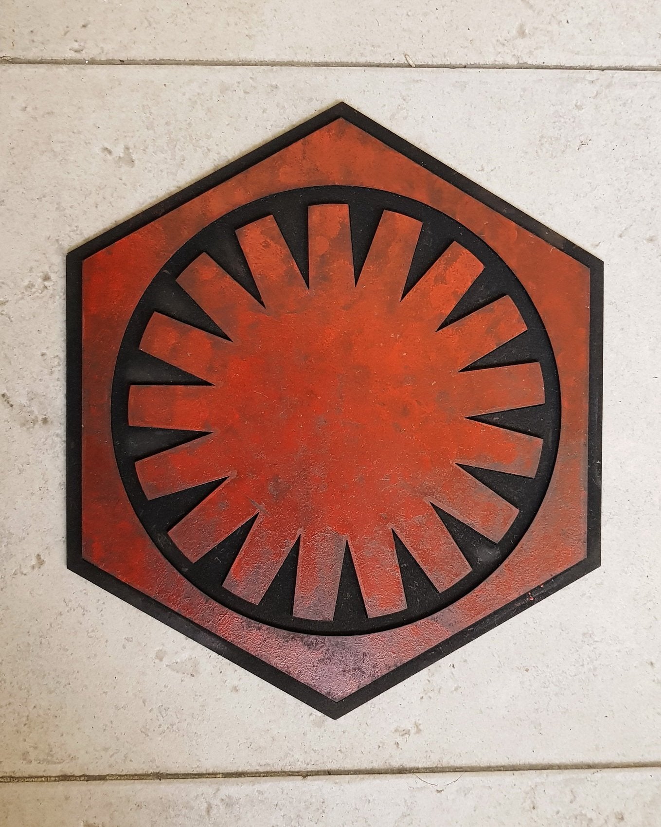 STAR WARS First Order logo. Wood Sign.