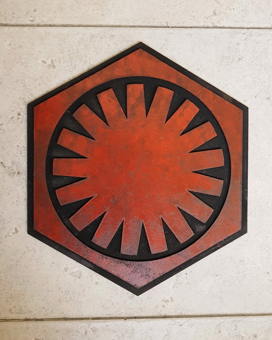 STAR WARS First Order logo. Wood Sign.