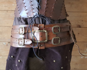 Shieldmaiden Viking Leather Belt and Tassets
