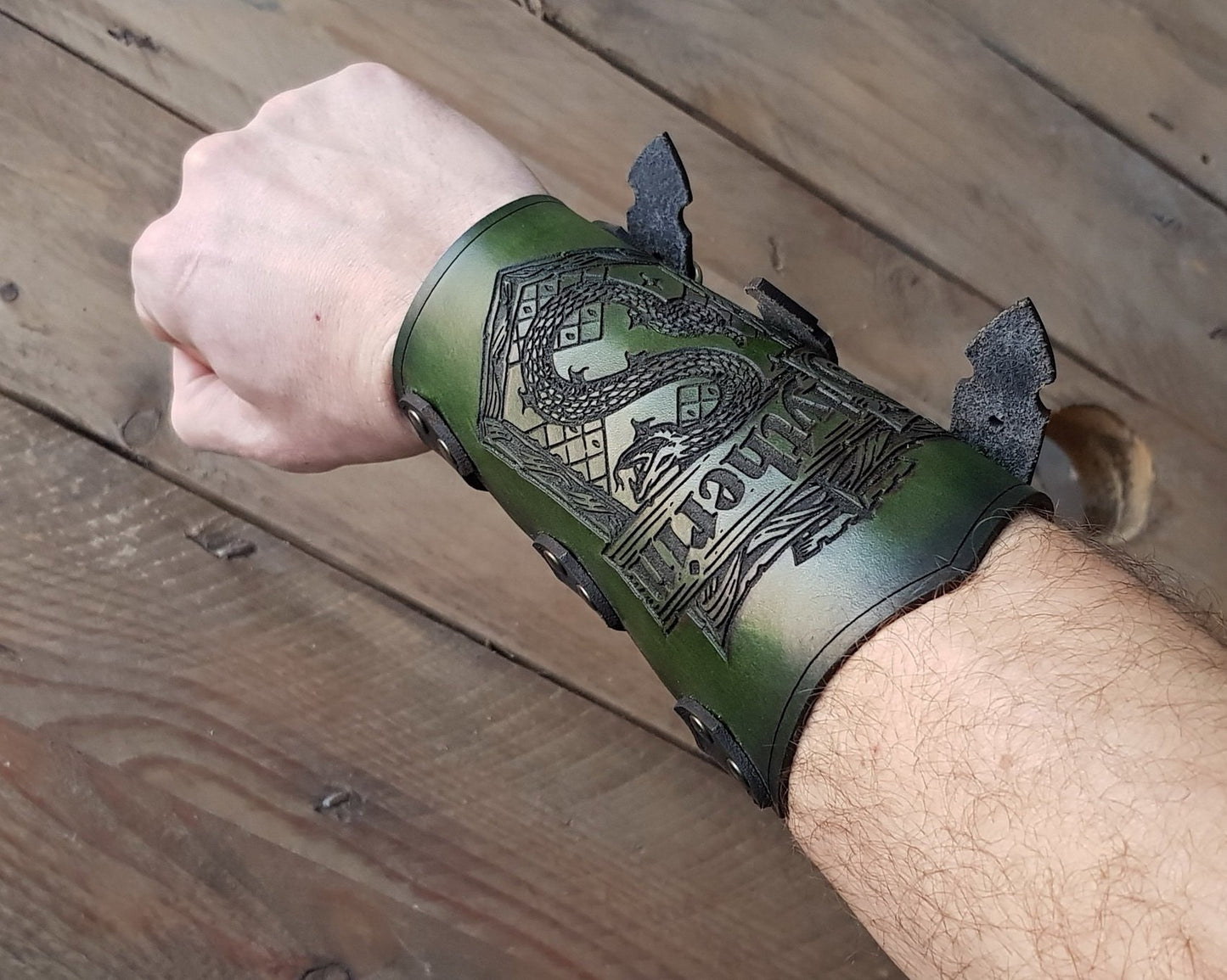 Slytherin Leather Bracer.
