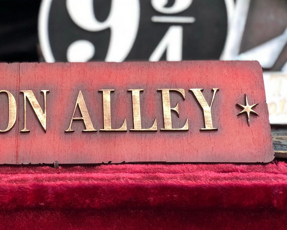 Diagon Alley Wood Sign.