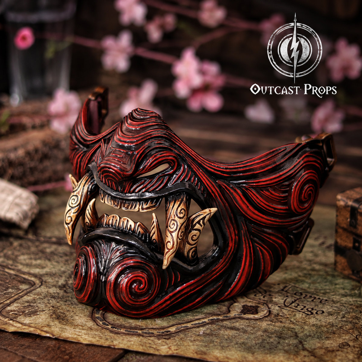 Japanese oni samurai mask Mempo