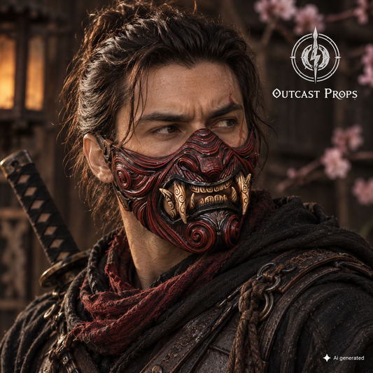 Japanese oni samurai mask Mempo