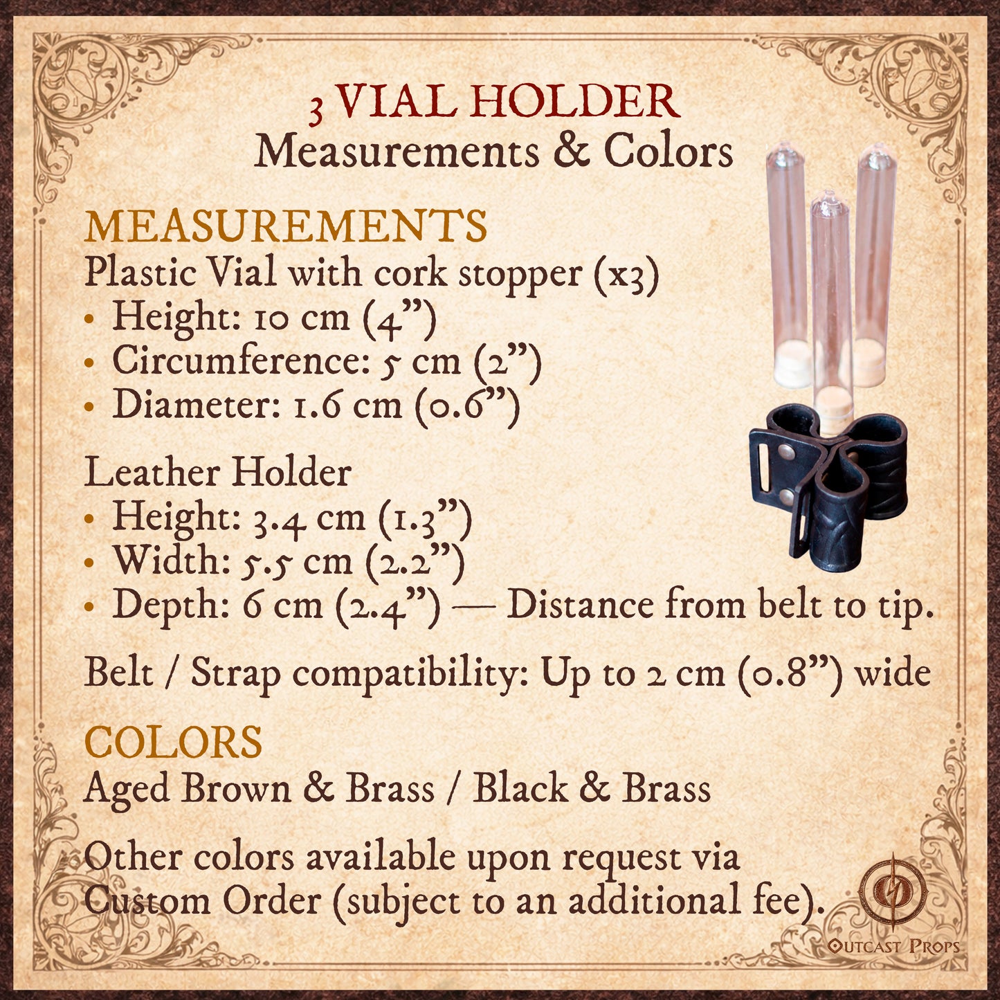 Leather Potion Vial Holder