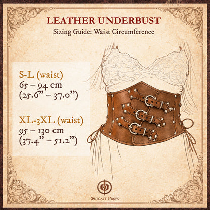 Leather steampunk underbust