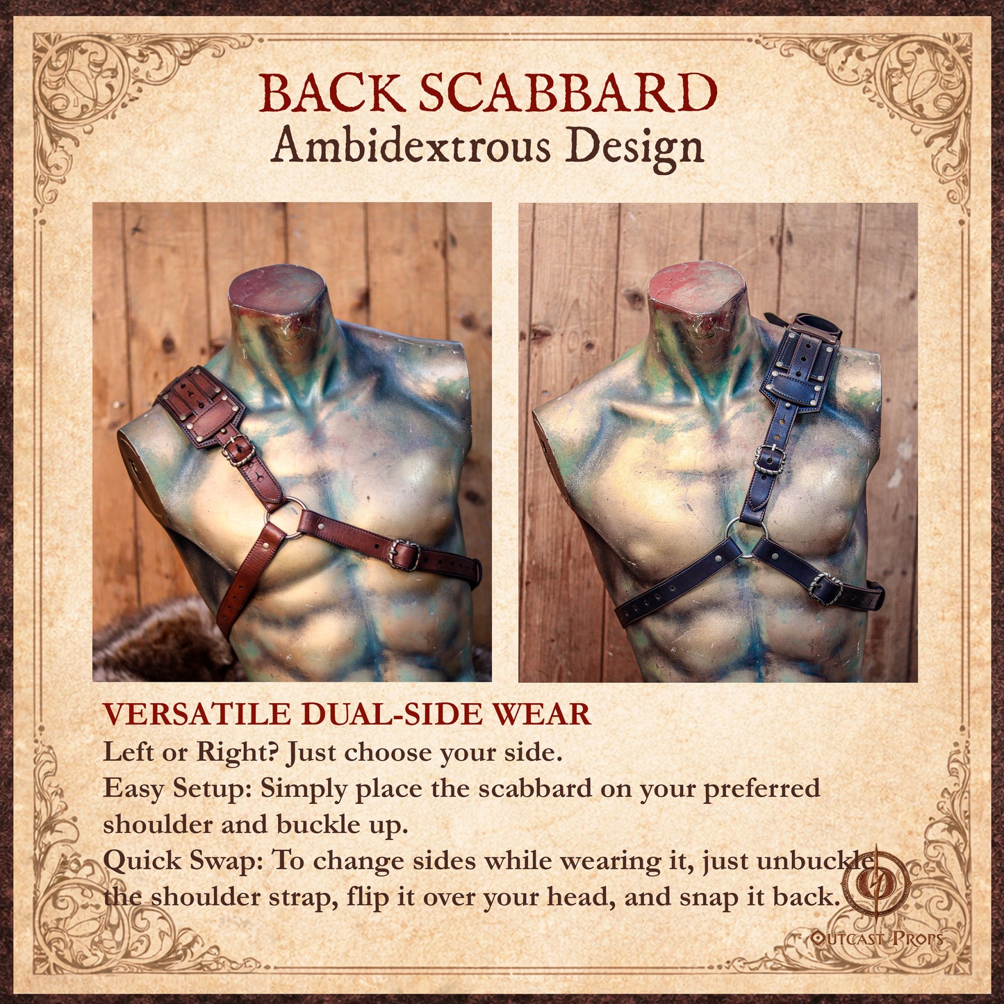 Back Sword Scabbard