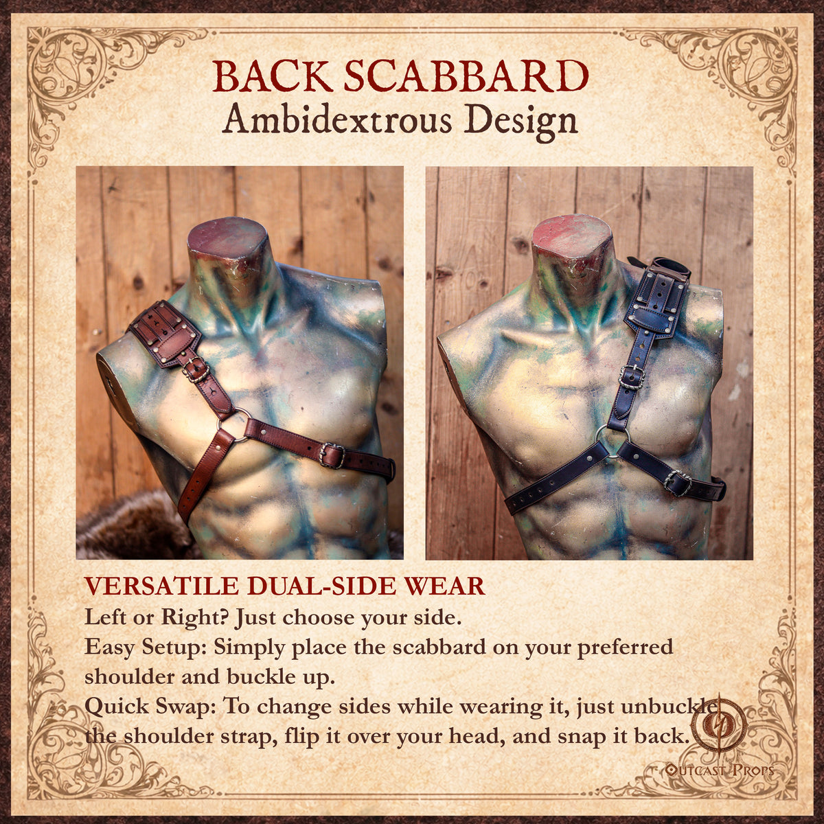 Back Sword Scabbard