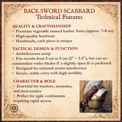 Back Sword Scabbard