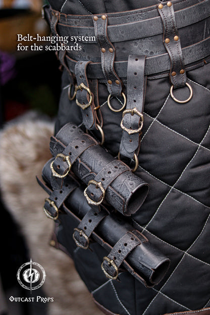 Barbarian Double Modular Belt Scabbard