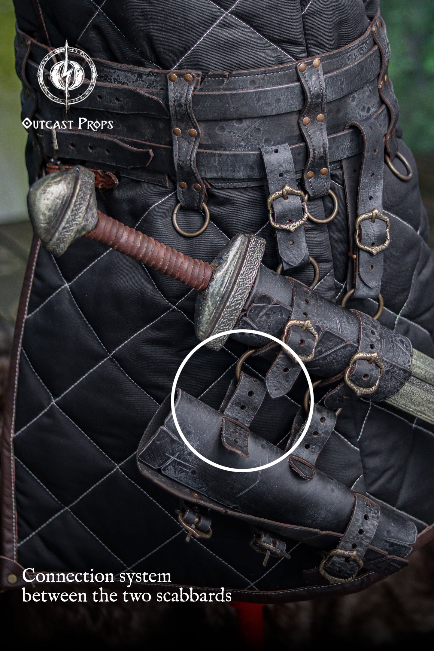 Barbarian Double Modular Belt Scabbard