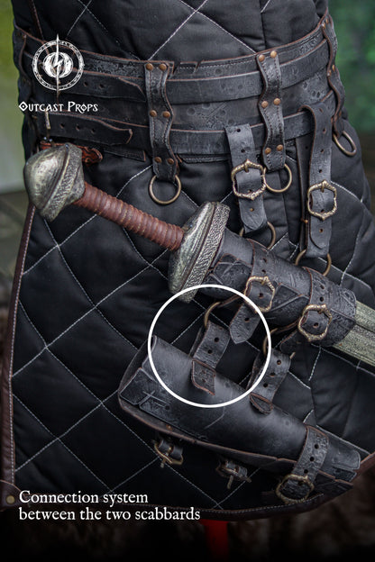 Barbarian Double Modular Belt Scabbard