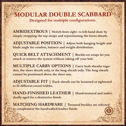 Barbarian Double Modular Belt Scabbard