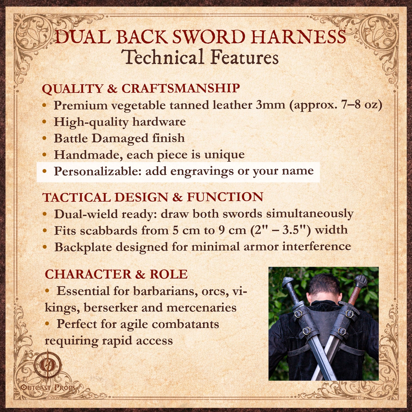 Barbarian Dual Sword Scabbard