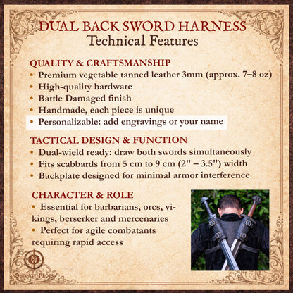 Barbarian Dual Sword Scabbard