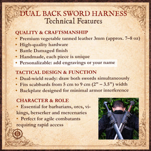 Barbarian Dual Sword Scabbard