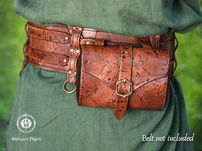 Barbarian Leather Belt Pouch
