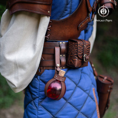 Potion Bottle with Leather Holder - No crystal