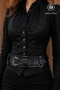 Bushcraft Leather Belt (Steampunk, Militar, LARP)