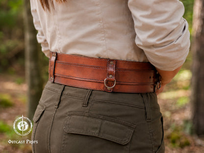 Bushcraft Leather Belt (Steampunk, Militar, LARP)