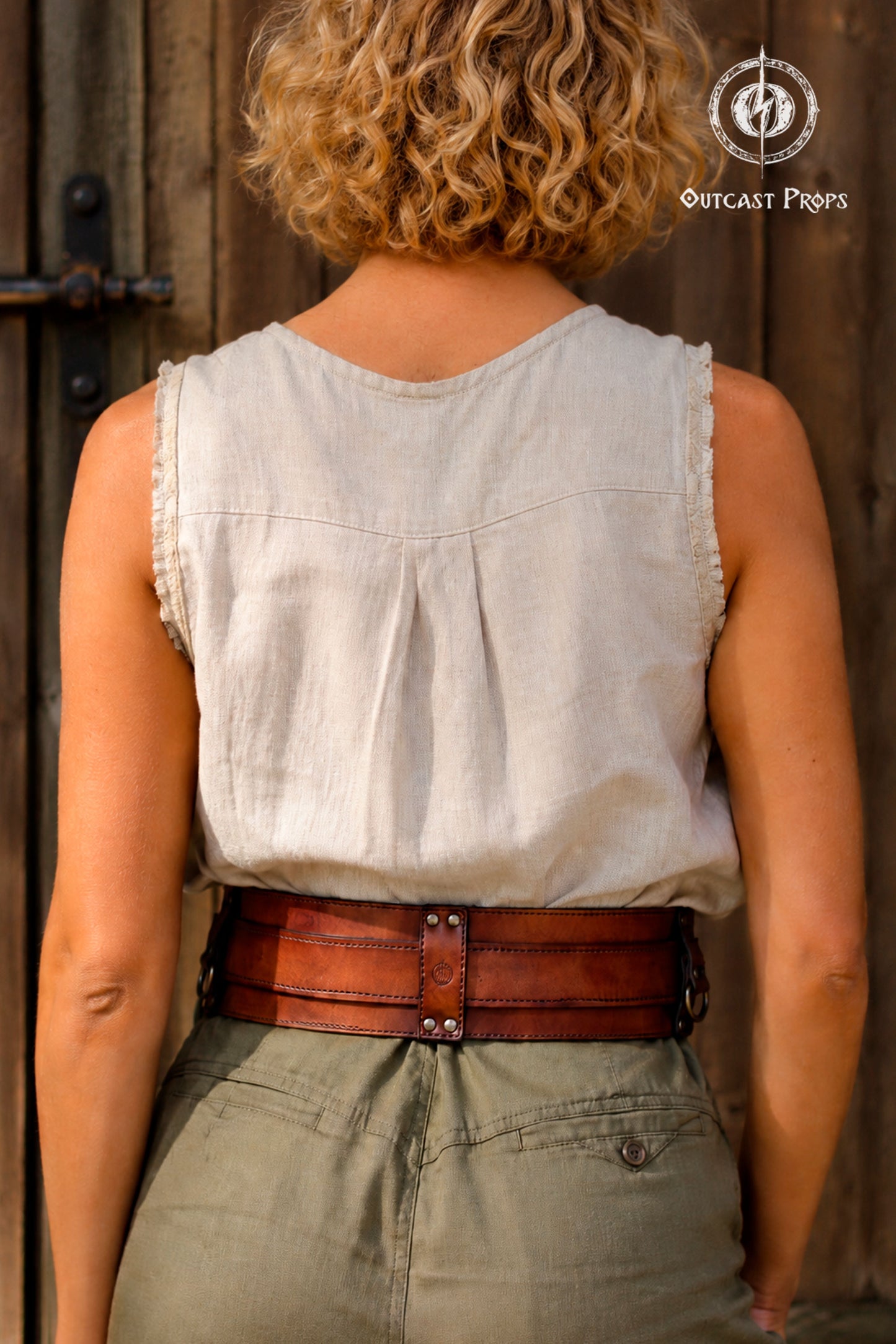 Bushcraft Leather Belt (Steampunk, Militar, LARP)