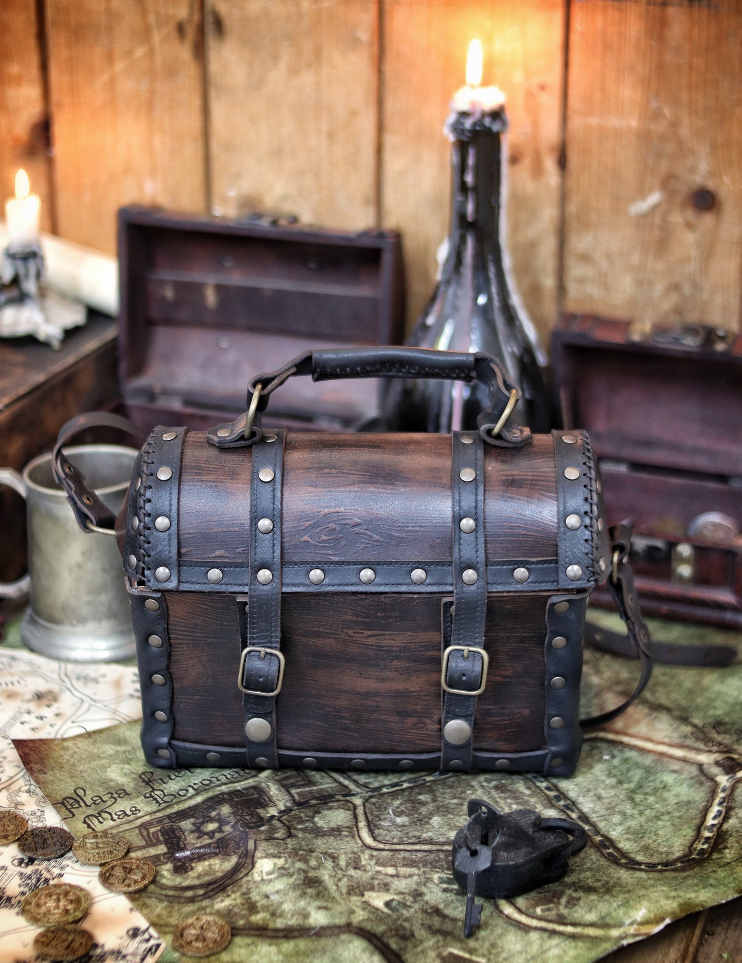 Pirate Chest Leather Bag