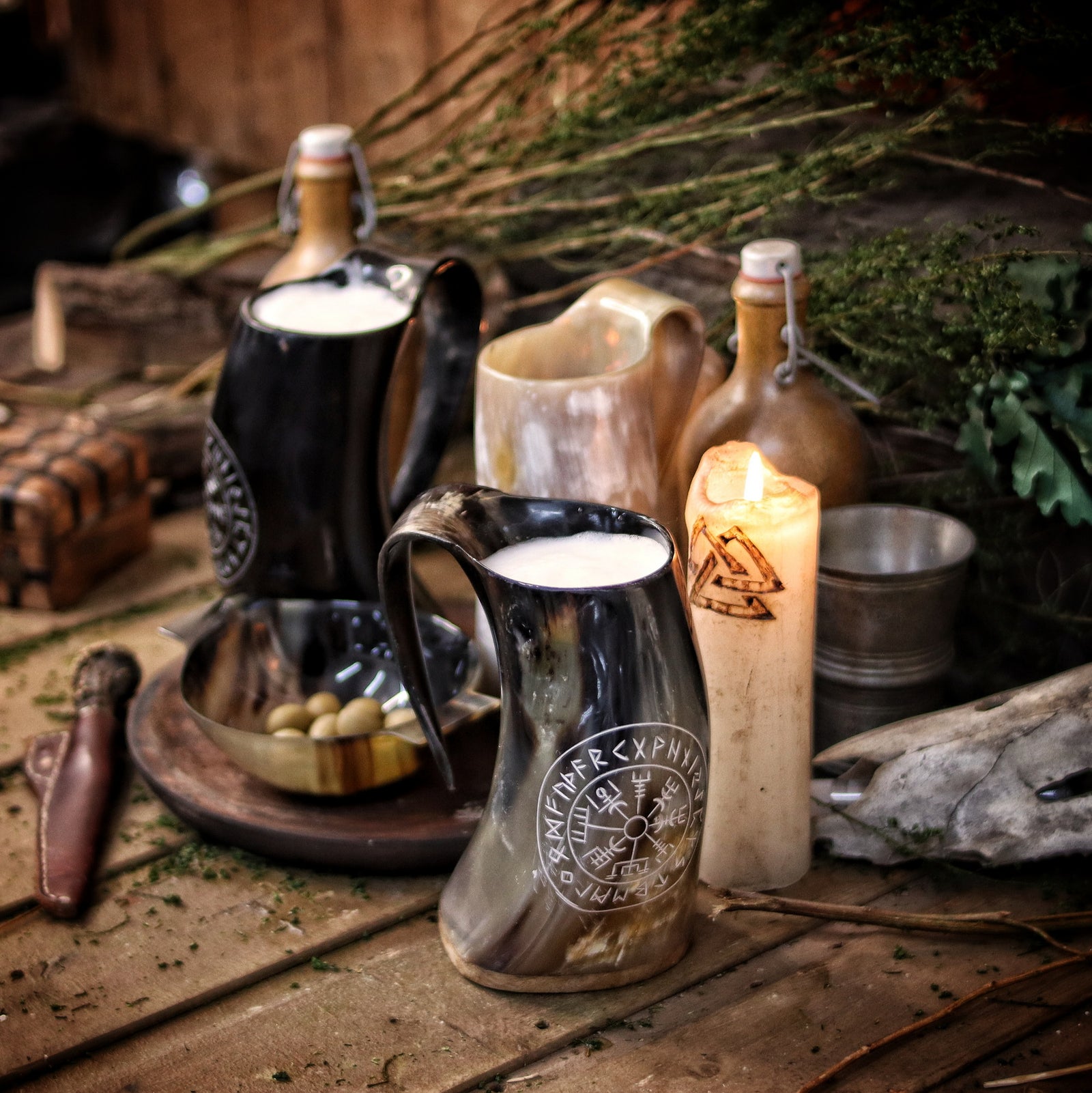 Horn Mug Vegvisir 700-1300ml