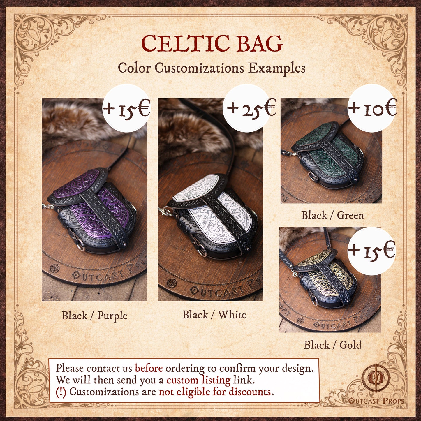 Celtic Leather Bag