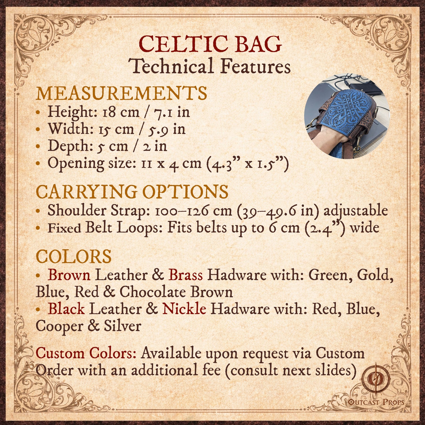 Celtic Leather Bag