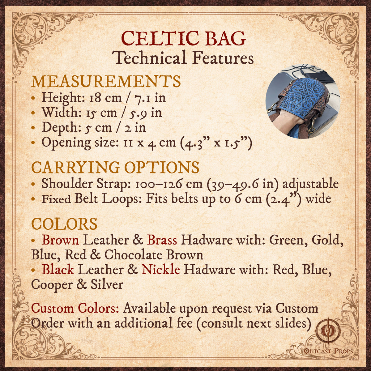 Celtic Leather Bag