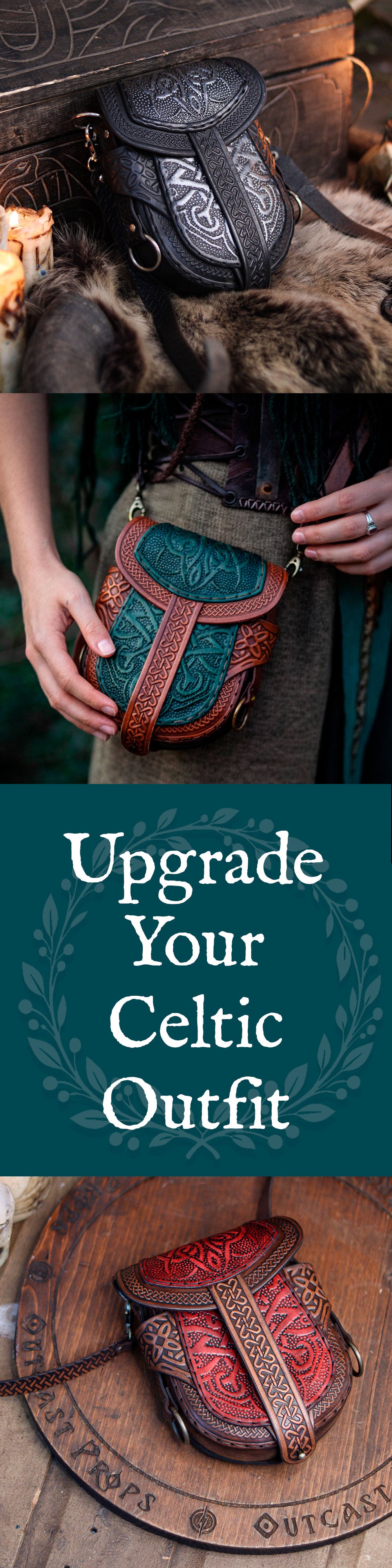 Celtic Leather Bag