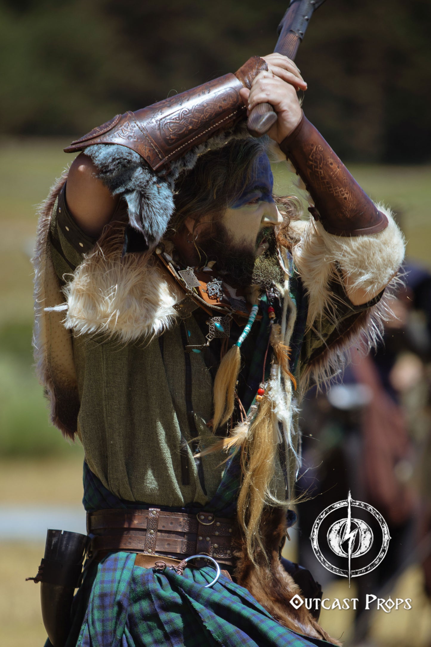 Viking Celtic Leather Sedrik Bracer