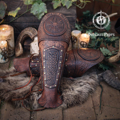 Viking Celtic Leather Sedrik Bracer