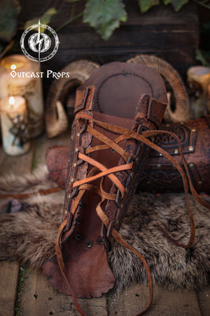 Viking Celtic Leather Sedrik Bracer