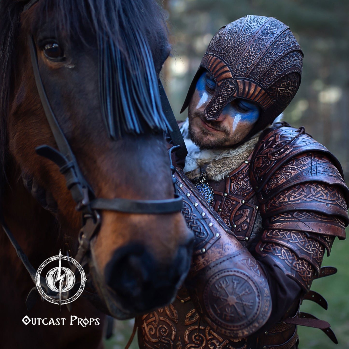 Viking Celtic Leather Sedrik Bracer