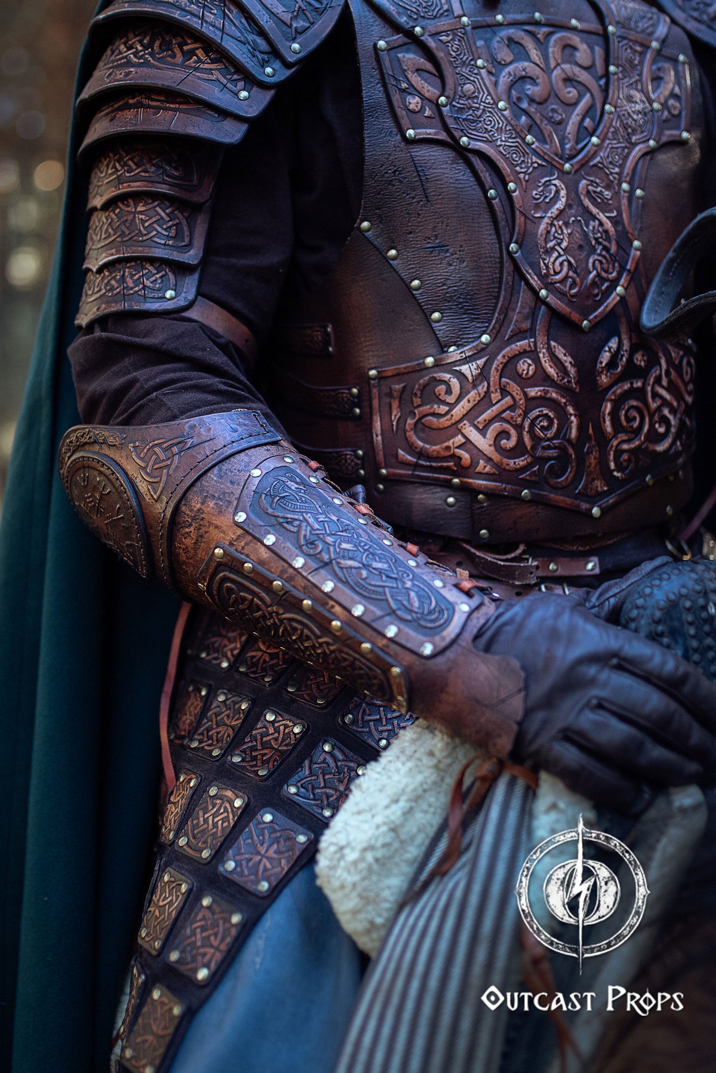 Viking Celtic Leather Sedrik Bracer