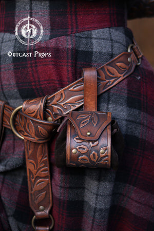 Leather Elven Belt Coin Pouch