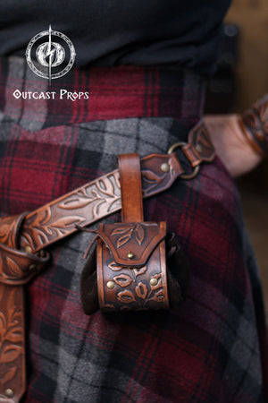 Leather Elven Belt Coin Pouch