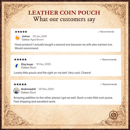 Leather Viking Belt Pouch Medieval Coin Pouch LARP Ren Faire Belt Bag Fantasy Dice Pouch Leather Celtic Cosplay Accessories Dwarf Gear
