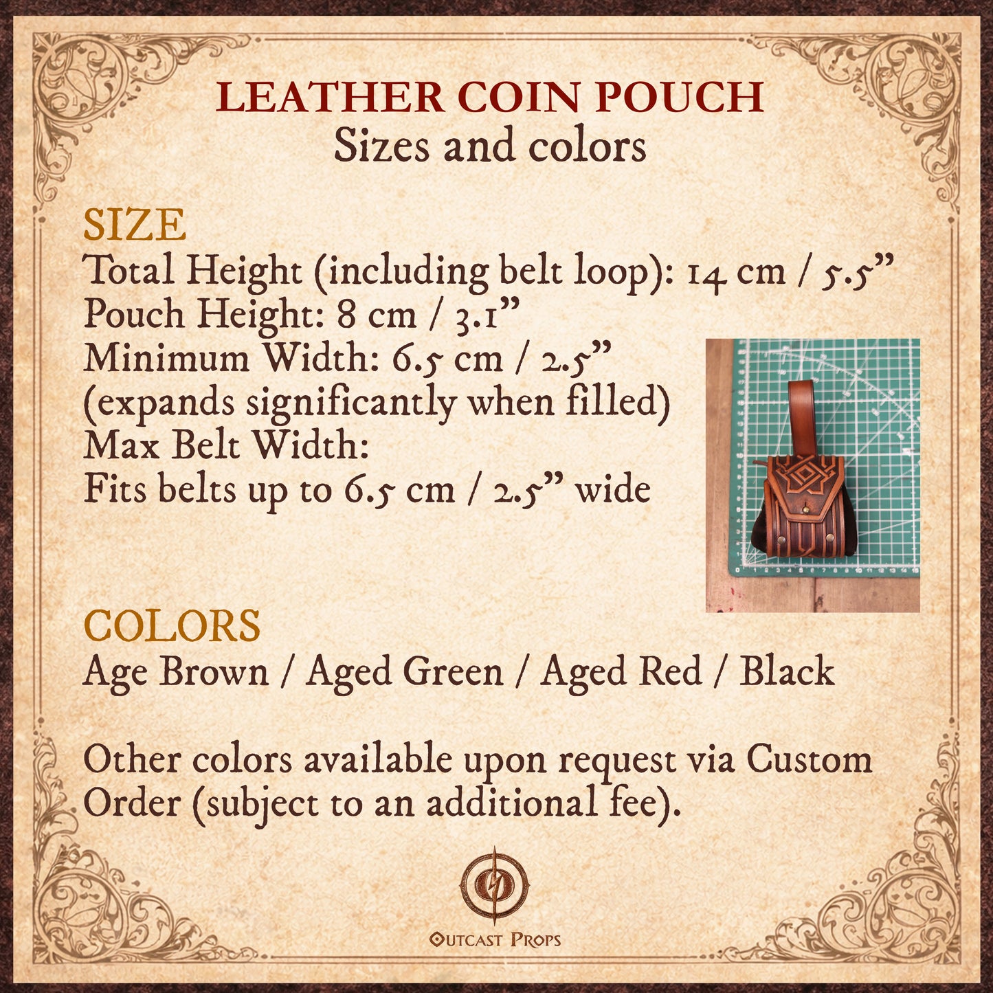 Leather Viking Belt Pouch Medieval Coin Pouch LARP Ren Faire Belt Bag Fantasy Dice Pouch Leather Celtic Cosplay Accessories Dwarf Gear