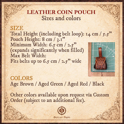 Leather Viking Belt Pouch Medieval Coin Pouch LARP Ren Faire Belt Bag Fantasy Dice Pouch Leather Celtic Cosplay Accessories Dwarf Gear