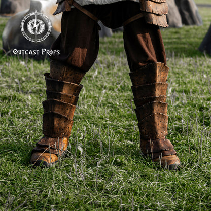 Dragon Scales Leather Greaves