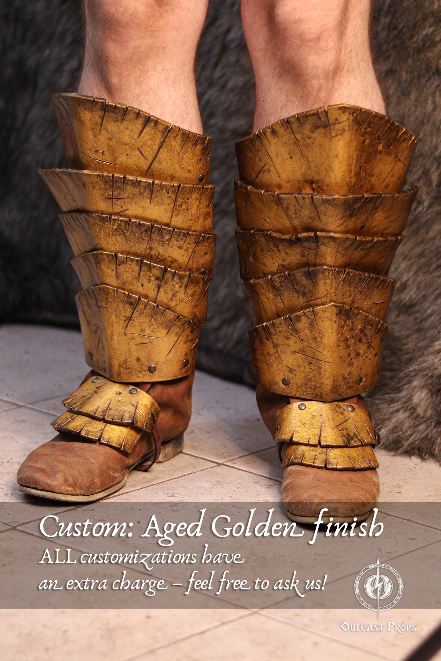Dragon Scales Leather Greaves
