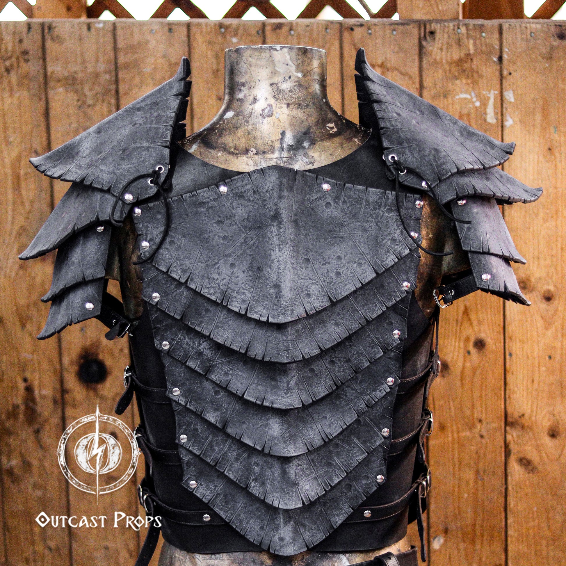 Dragon Scales Leather Shoulder Armor LARP Pauldron Viking Costume Barbarian Armor Set Fantasy Warrior Shoulder Pad Medieval Cosplay