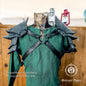 Dragon Scales Leather Shoulder Armor LARP Pauldron Viking Costume Barbarian Armor Set Fantasy Warrior Shoulder Pad Medieval Cosplay
