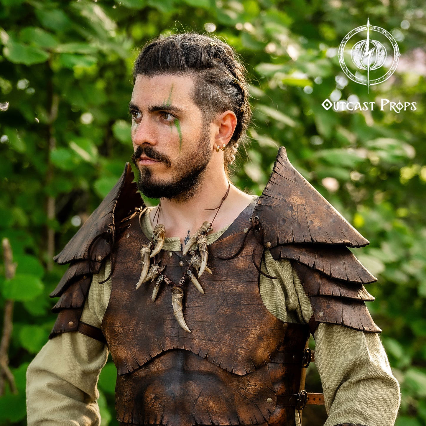 Dragon Scales Leather Shoulder Armor LARP Pauldron Viking Costume Barbarian Armor Set Fantasy Warrior Shoulder Pad Medieval Cosplay