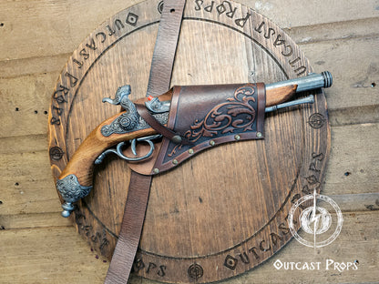 Ornated Leather Flintlock Holster