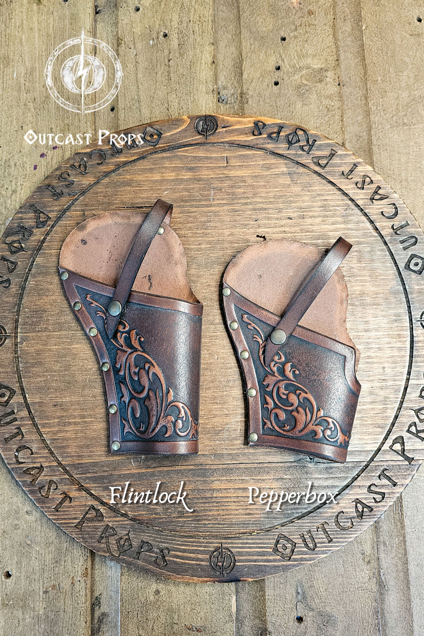 Ornated Leather Flintlock Holster