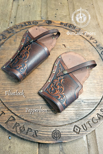 Ornated Leather Flintlock Holster